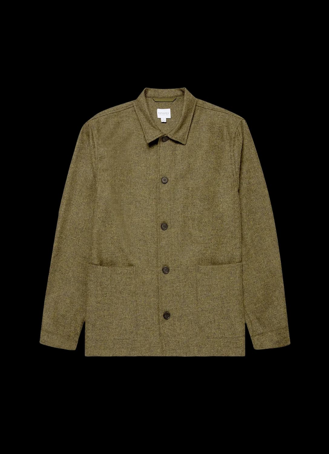 Men's Wool Twin Pocket Jacket in Sea Moss