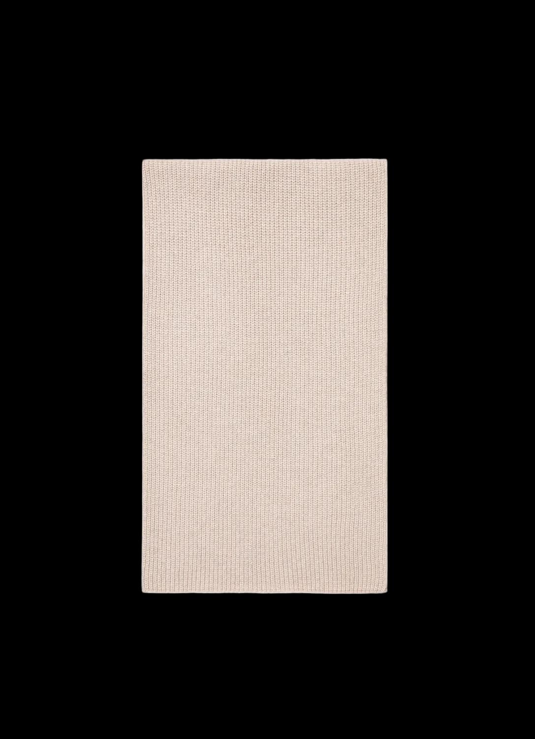 Cashmere Ribbed Scarf in Putty