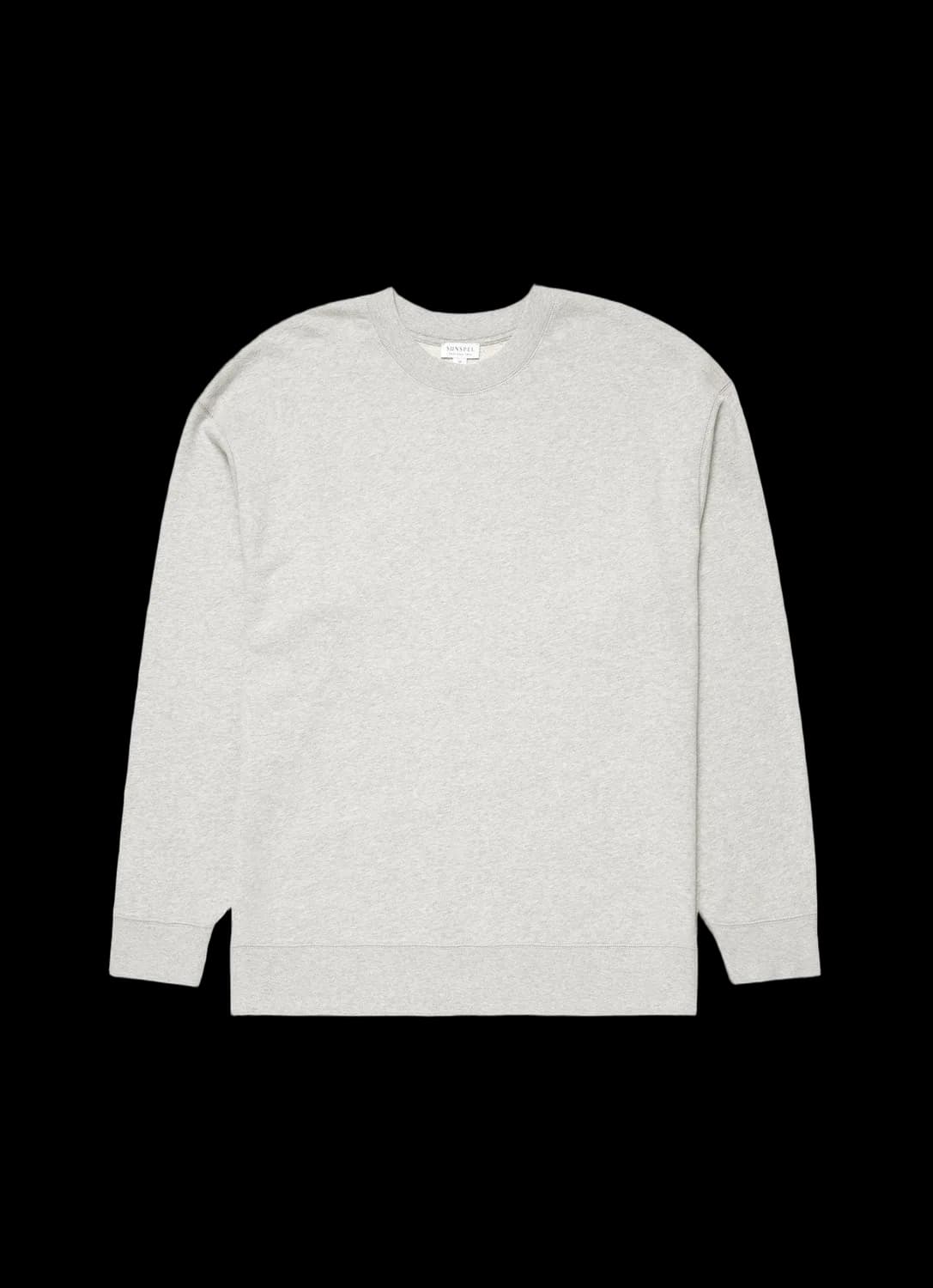 Men's Oversized Loopback Sweatshirt in Light Grey Melange