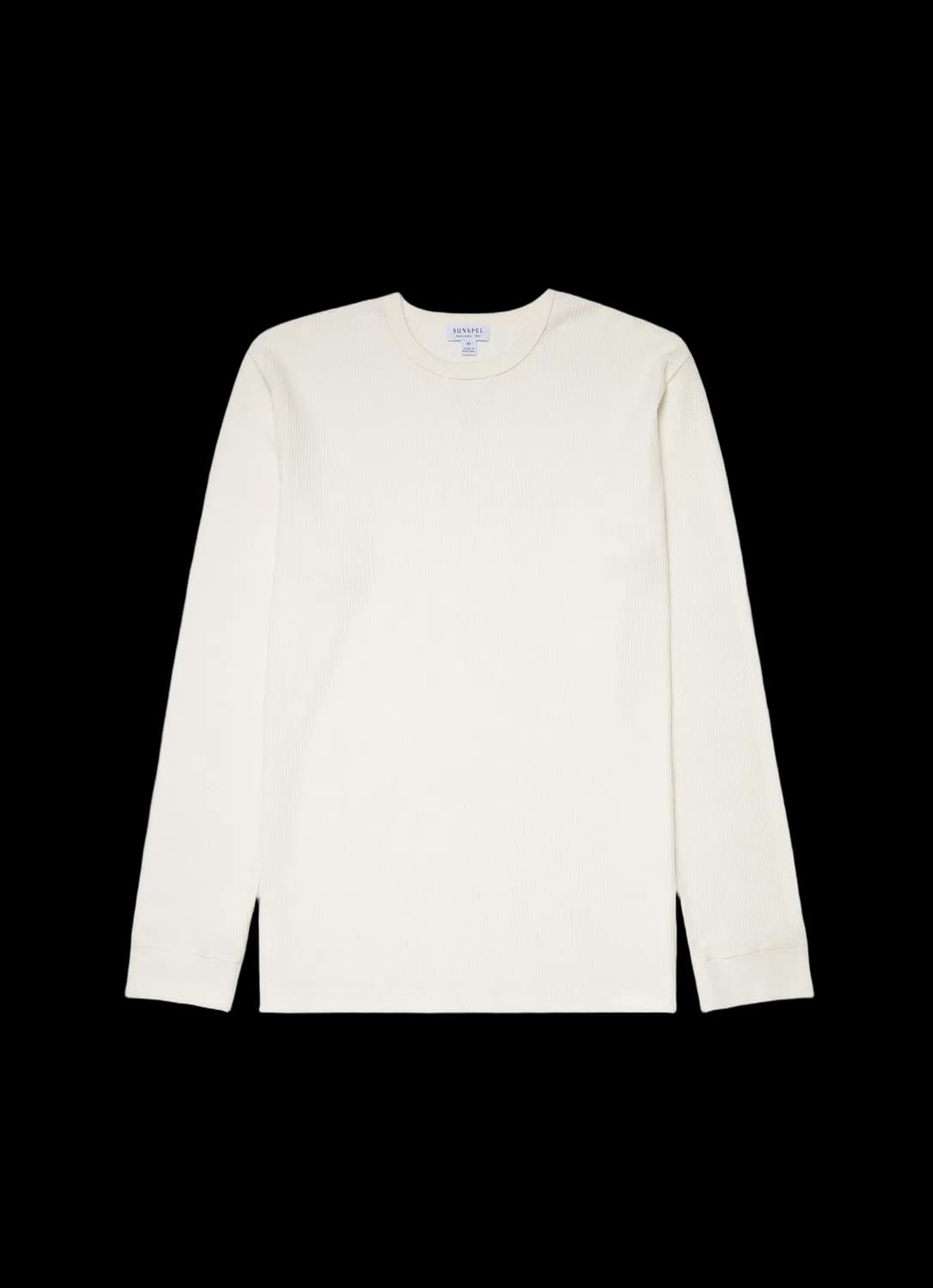 Men's Long Sleeve Waffle T-shirt in Ecru