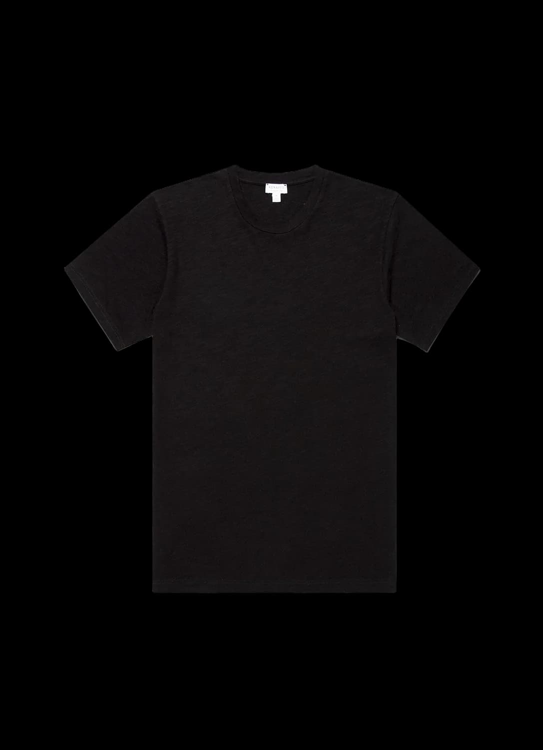 Men's Cotton Linen T-shirt in Black