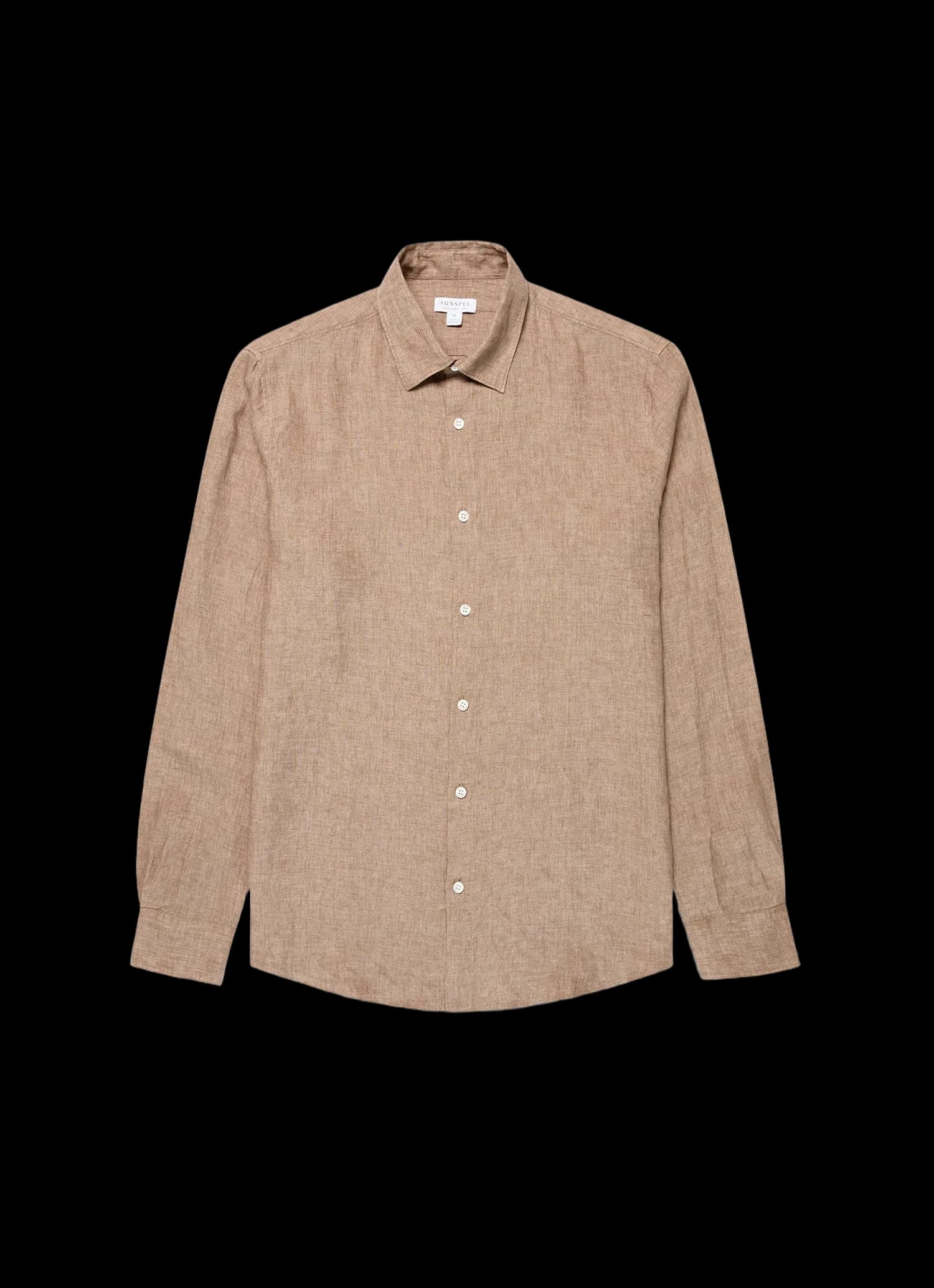 Men's Linen Shirt in Walnut