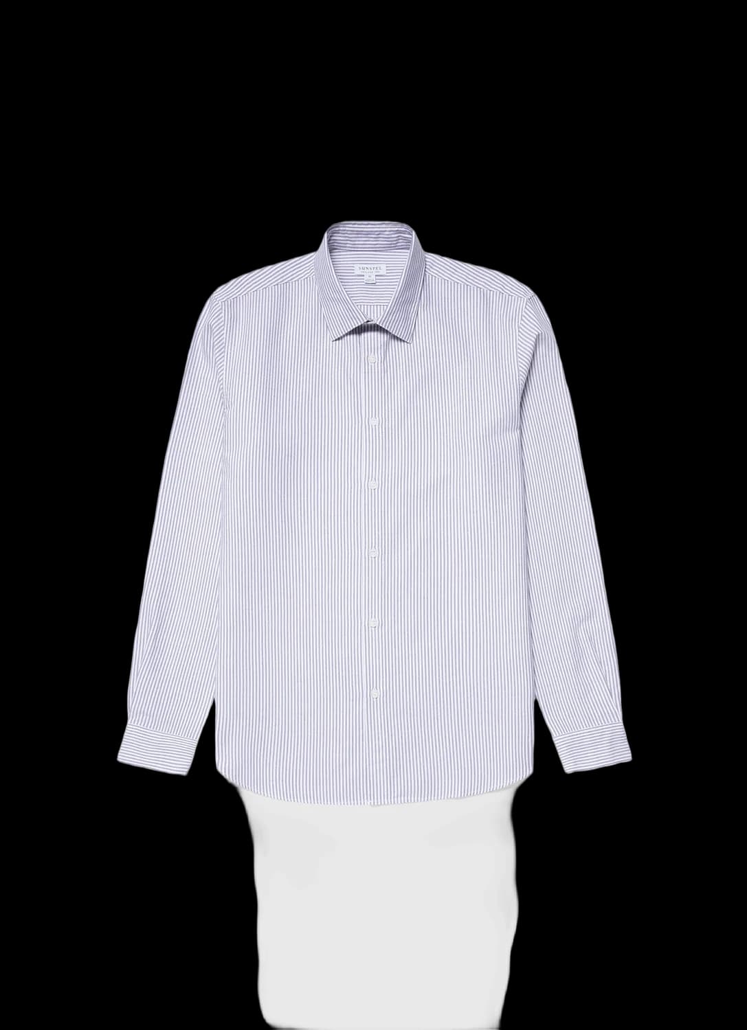 Men's Oxford Stripe Shirt in White/Navy Oxford Stripe