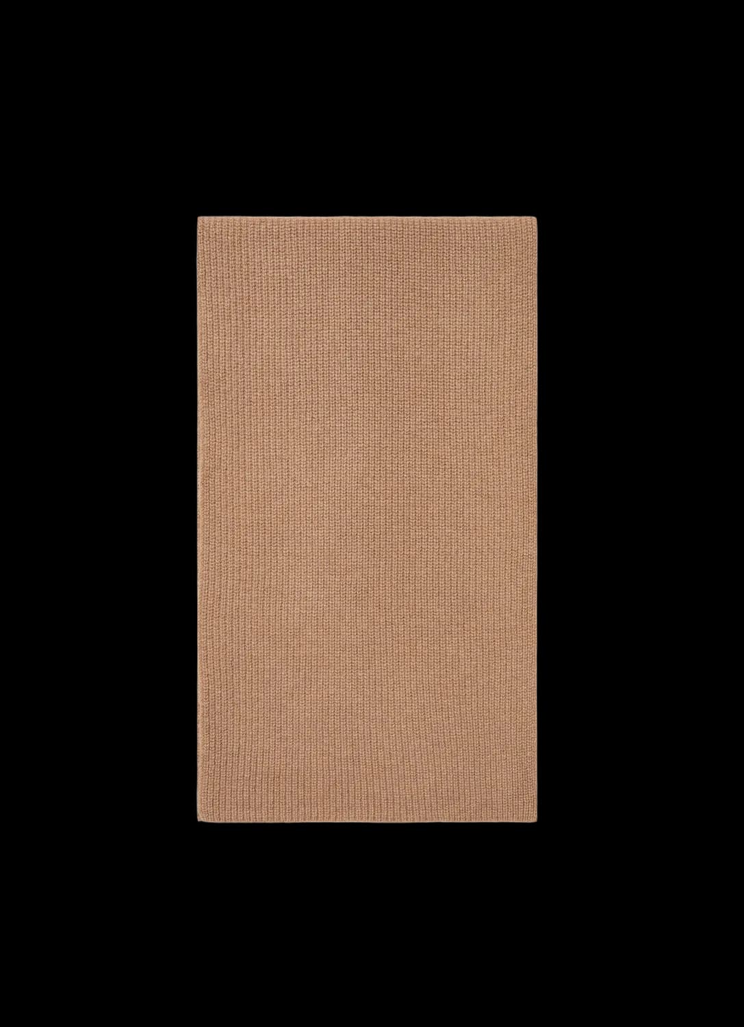 Cashmere Ribbed Scarf in Brown Melange