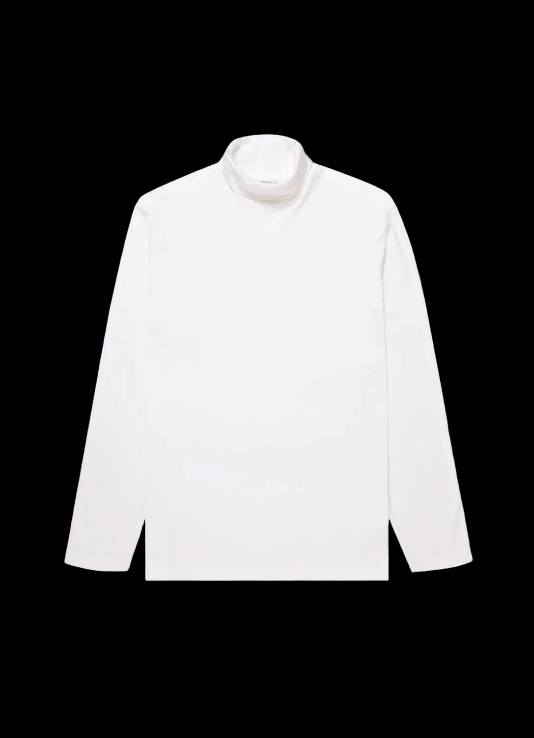 Men's Roll Neck Heavyweight T-shirt in White