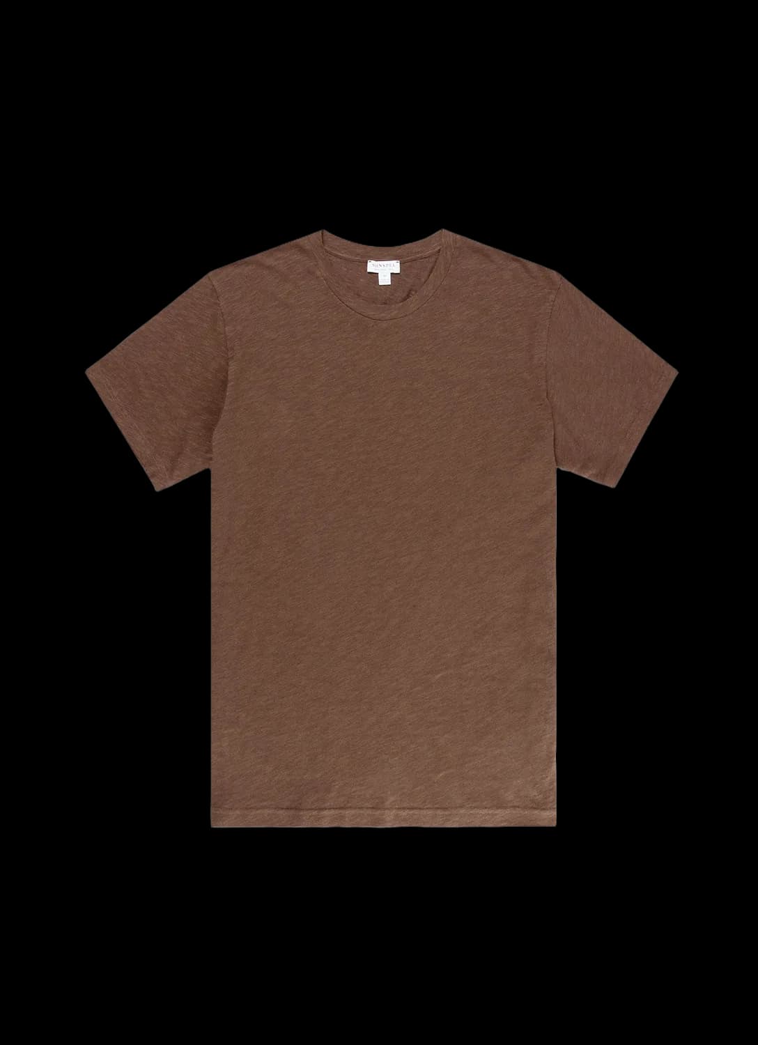Men's Cotton Linen T-shirt in Dark Walnut