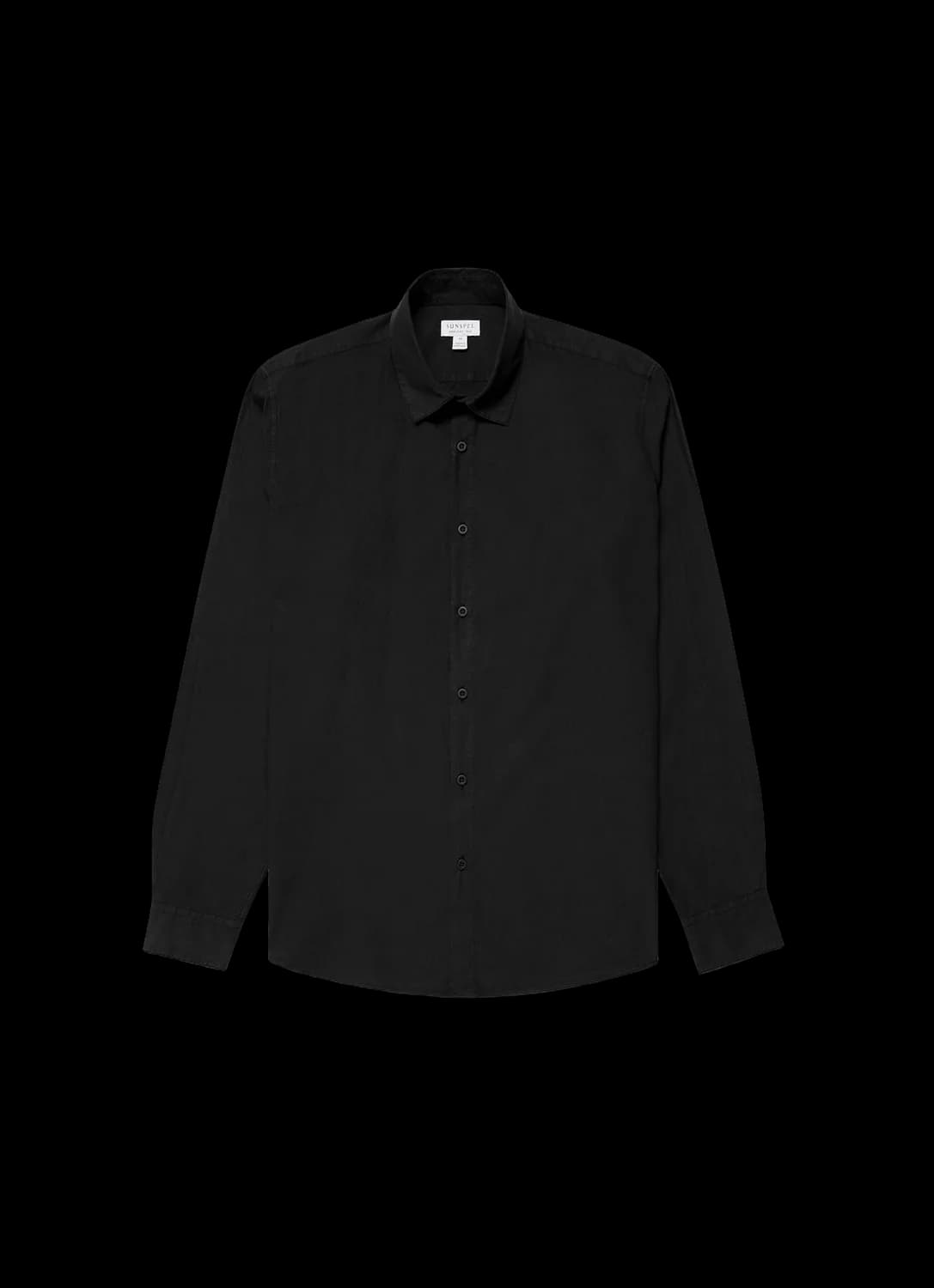 Men's Lightweight Poplin Shirt in Black