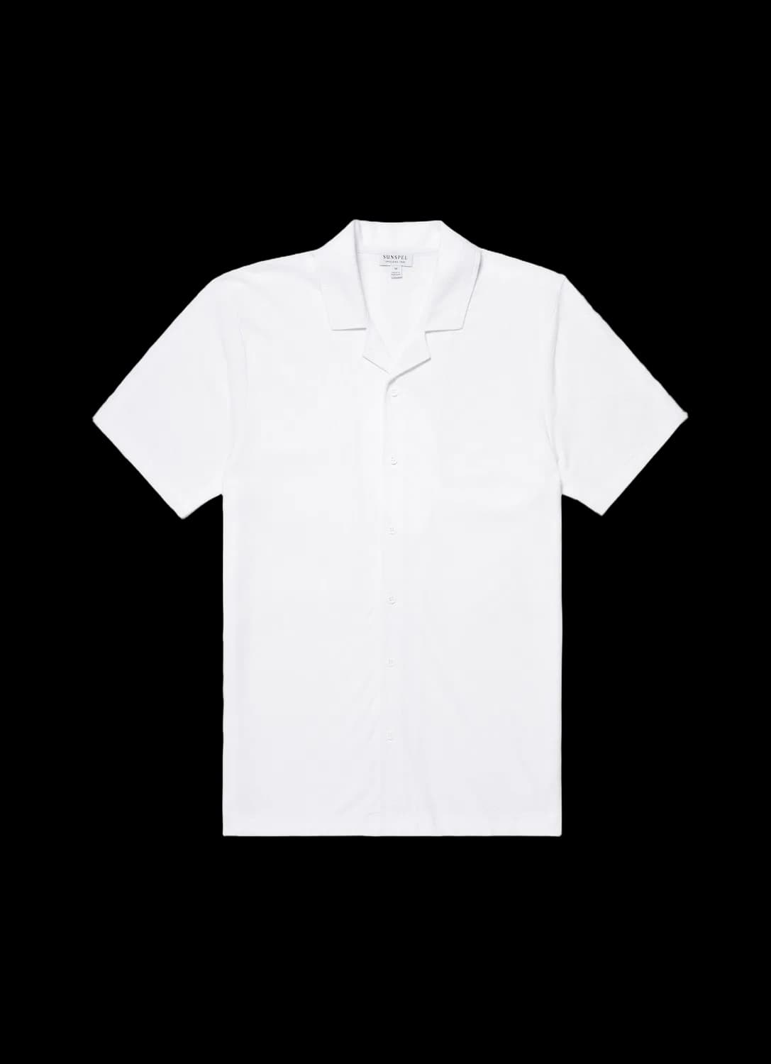 Men's Riviera Camp Collar Shirt in White