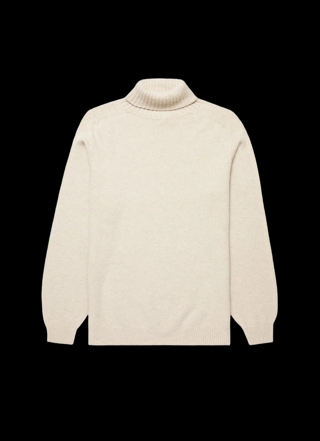 Men's Lambswool Roll Neck in Oatmeal Melange