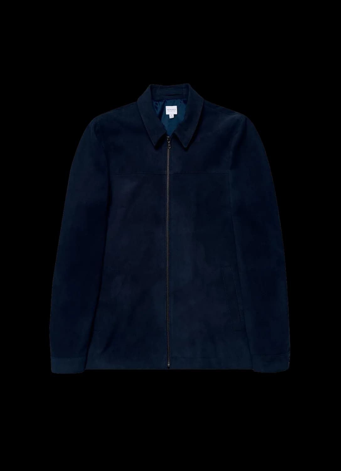 Men's Suede Harrington Jacket in Navy