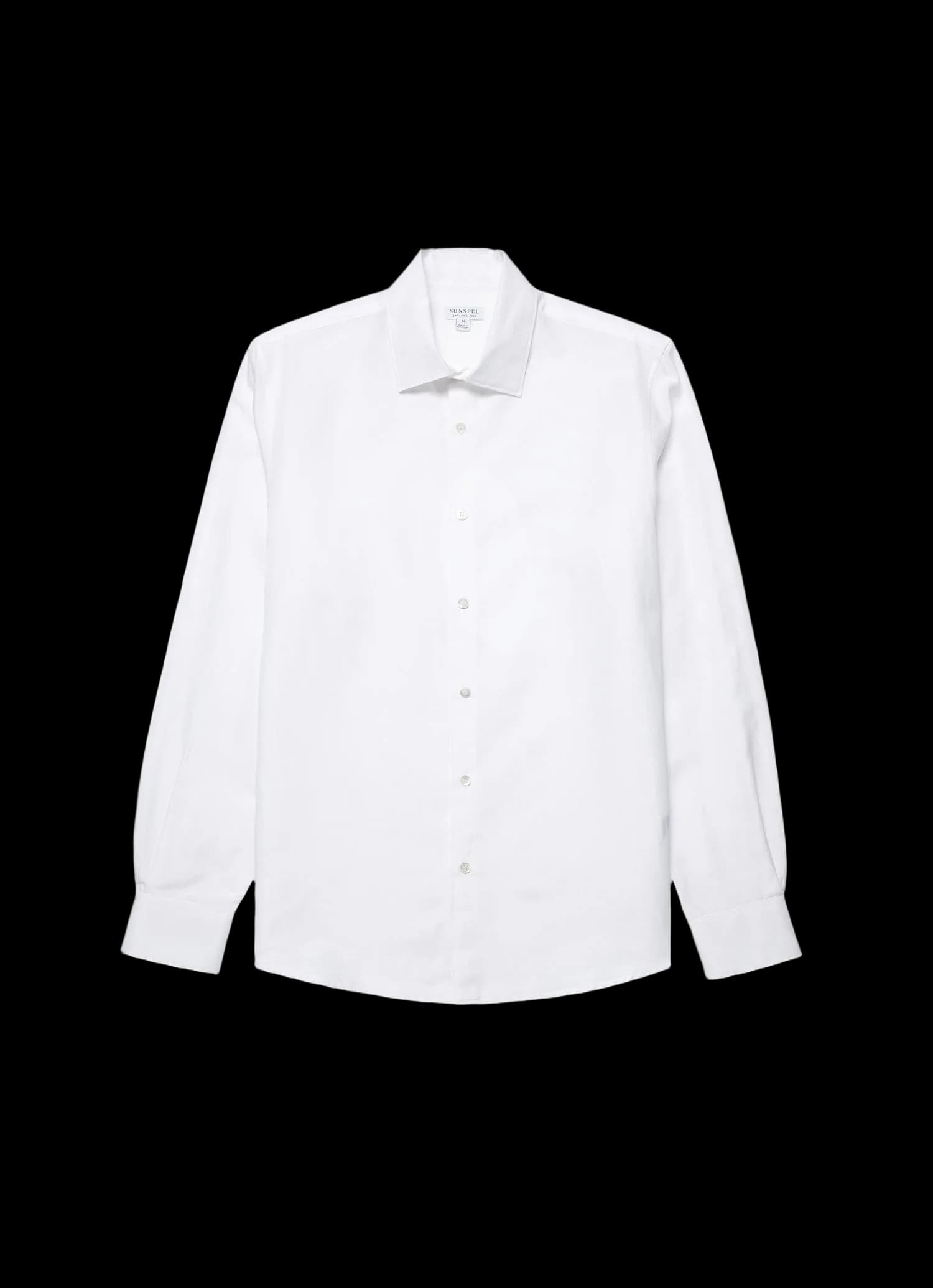 Men's Sea Island Cotton Linen Shirt in White