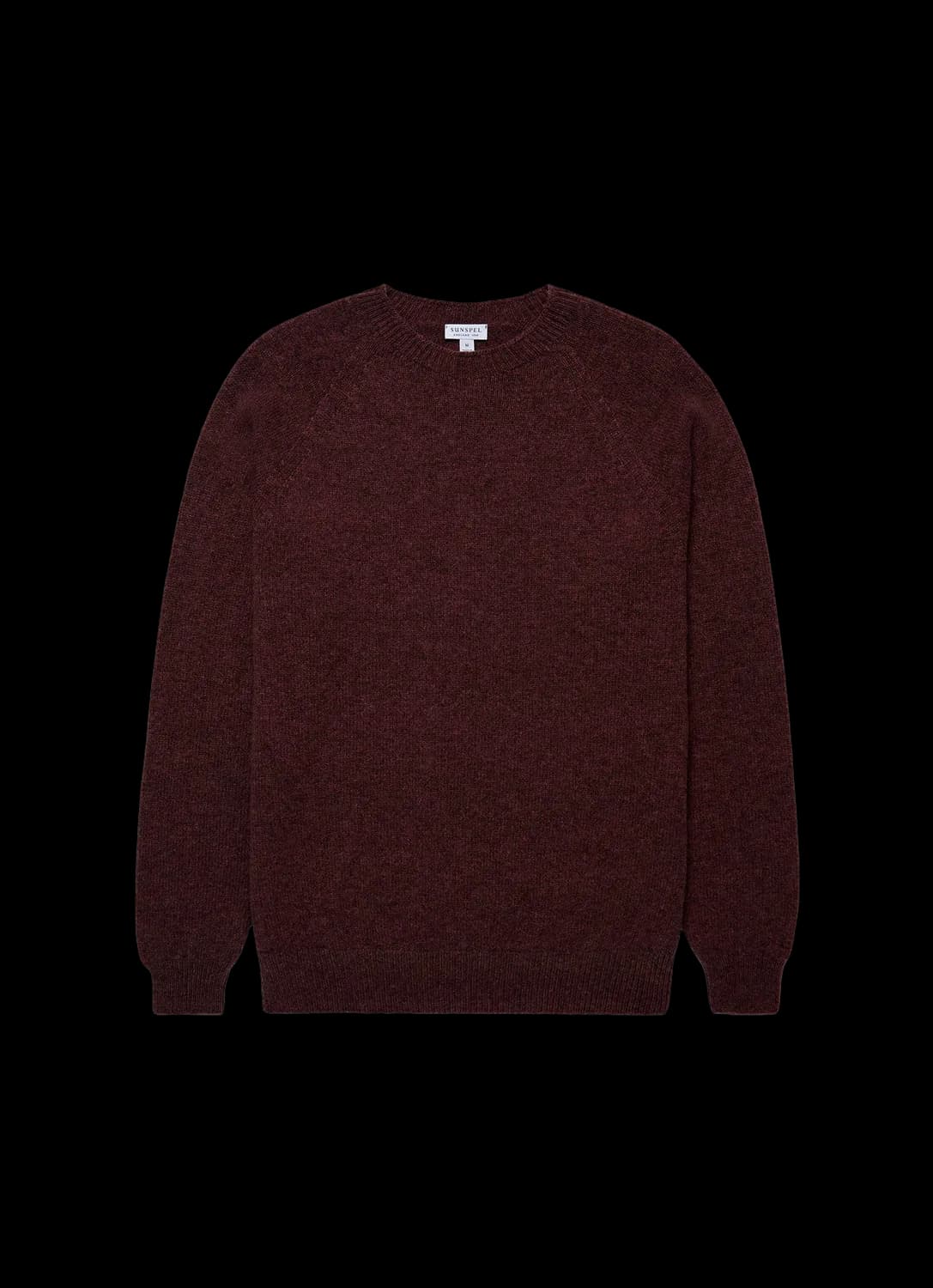 Men's Lambswool Crew Neck Jumper in Bakelite Twist