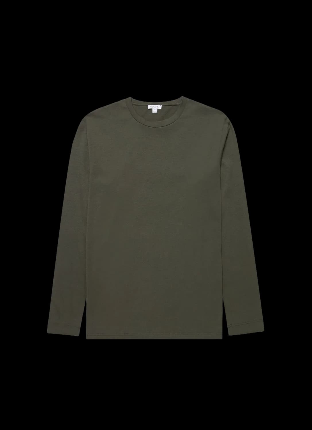 Men's Long Sleeve Riviera Midweight T-shirt in Dark Green