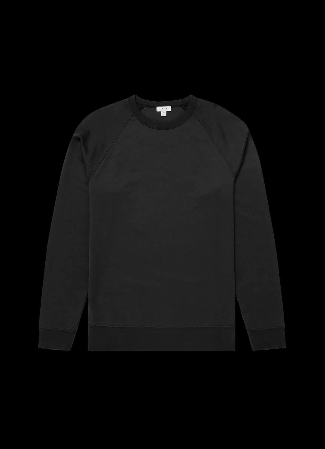 Men's Sea Island Cotton Sweatshirt in Black