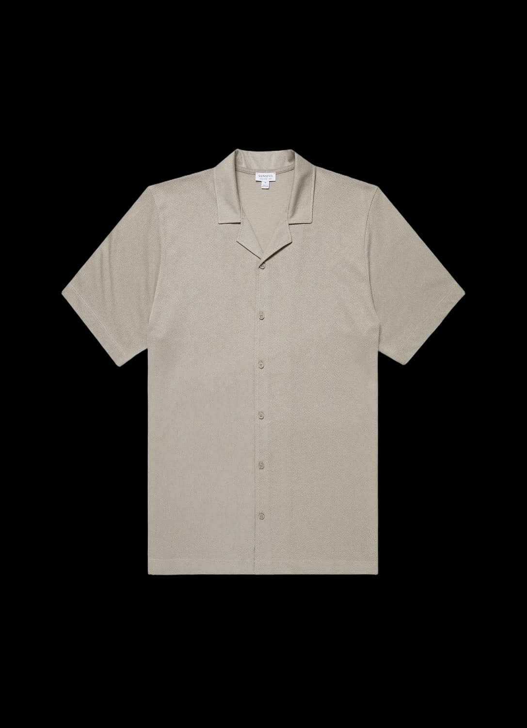 Men's Riviera Camp Collar Shirt in Ash Grey