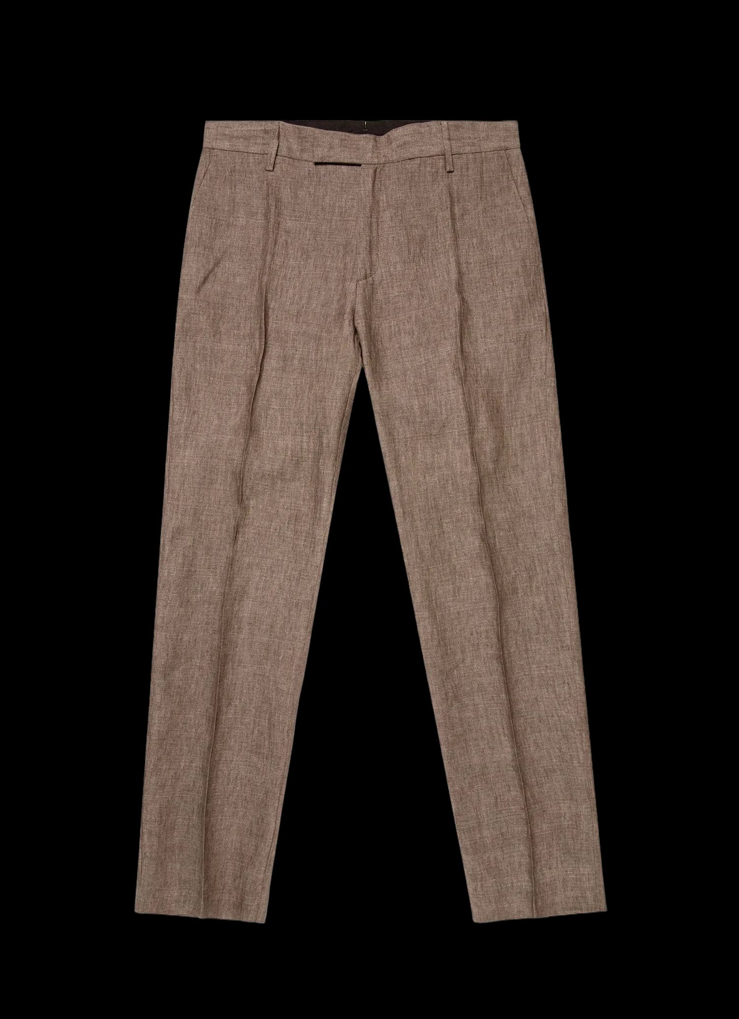 Men's Linen Trouser in Dark Walnut