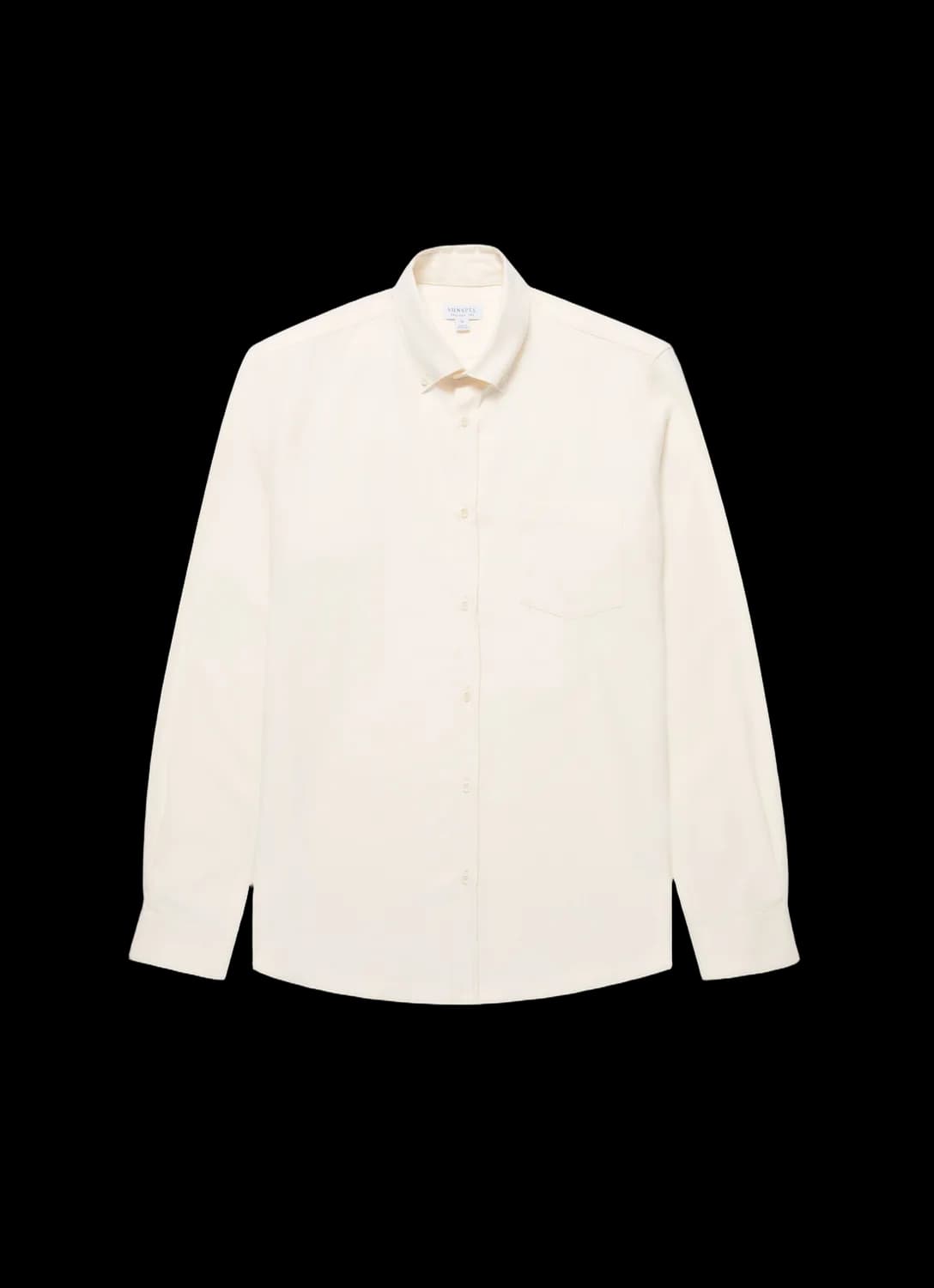 Men's Button Down Flannel Shirt in Ecru
