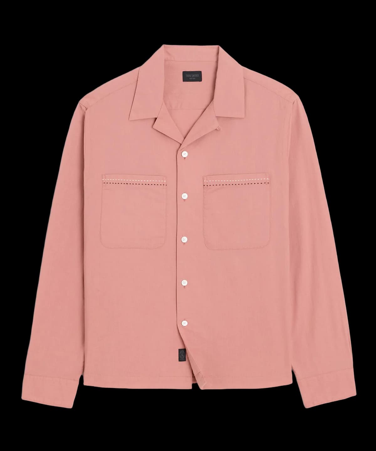 Embroidered Camp Collar Shirt