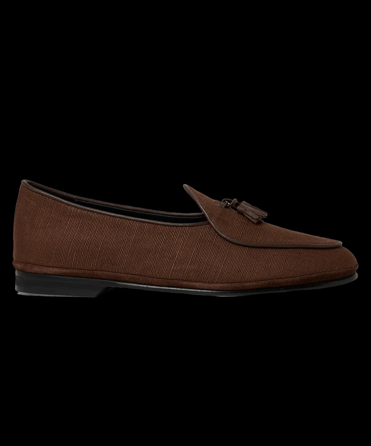 Rubinacci Marphy Woven Linen Tassel Loafer