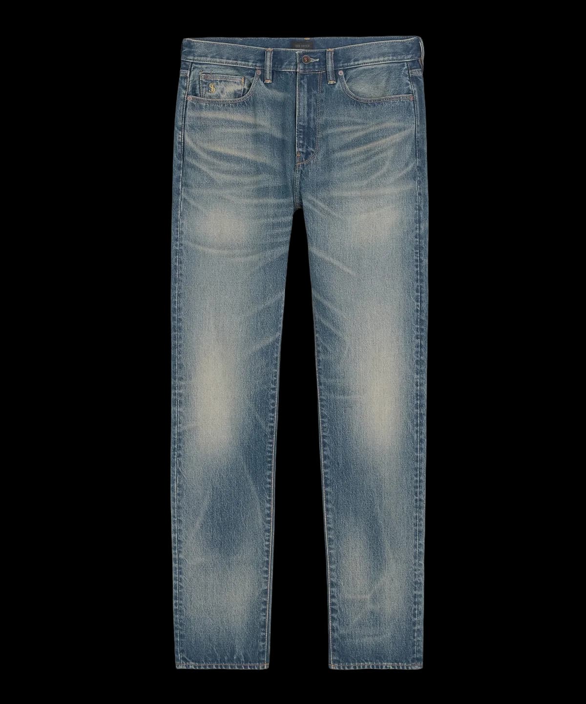 High-Rise Slim Fit Jean in Worn Dark Indigo