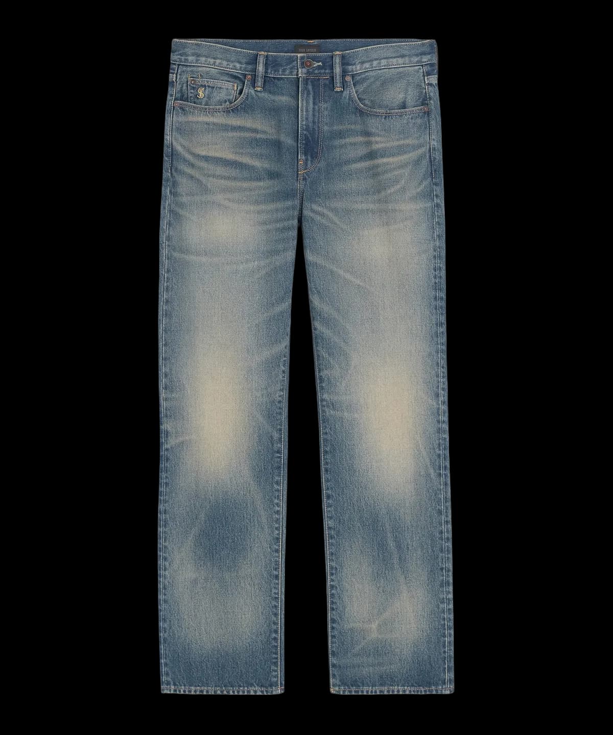 Straight Fit Jean in Worn Dark Indigo