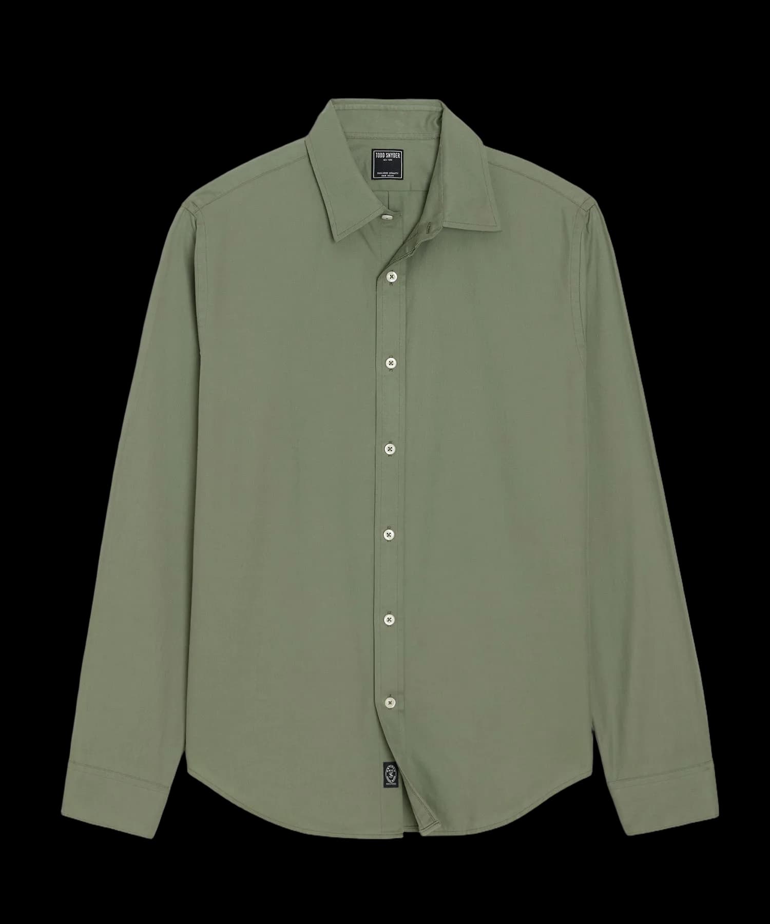 Cotton Twill Long Point Collar Shirt