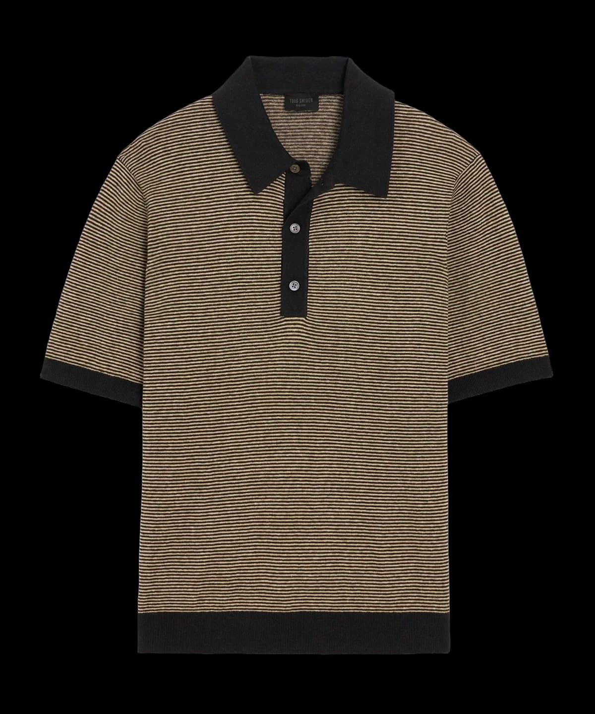 Linen Stripe Sweater Polo