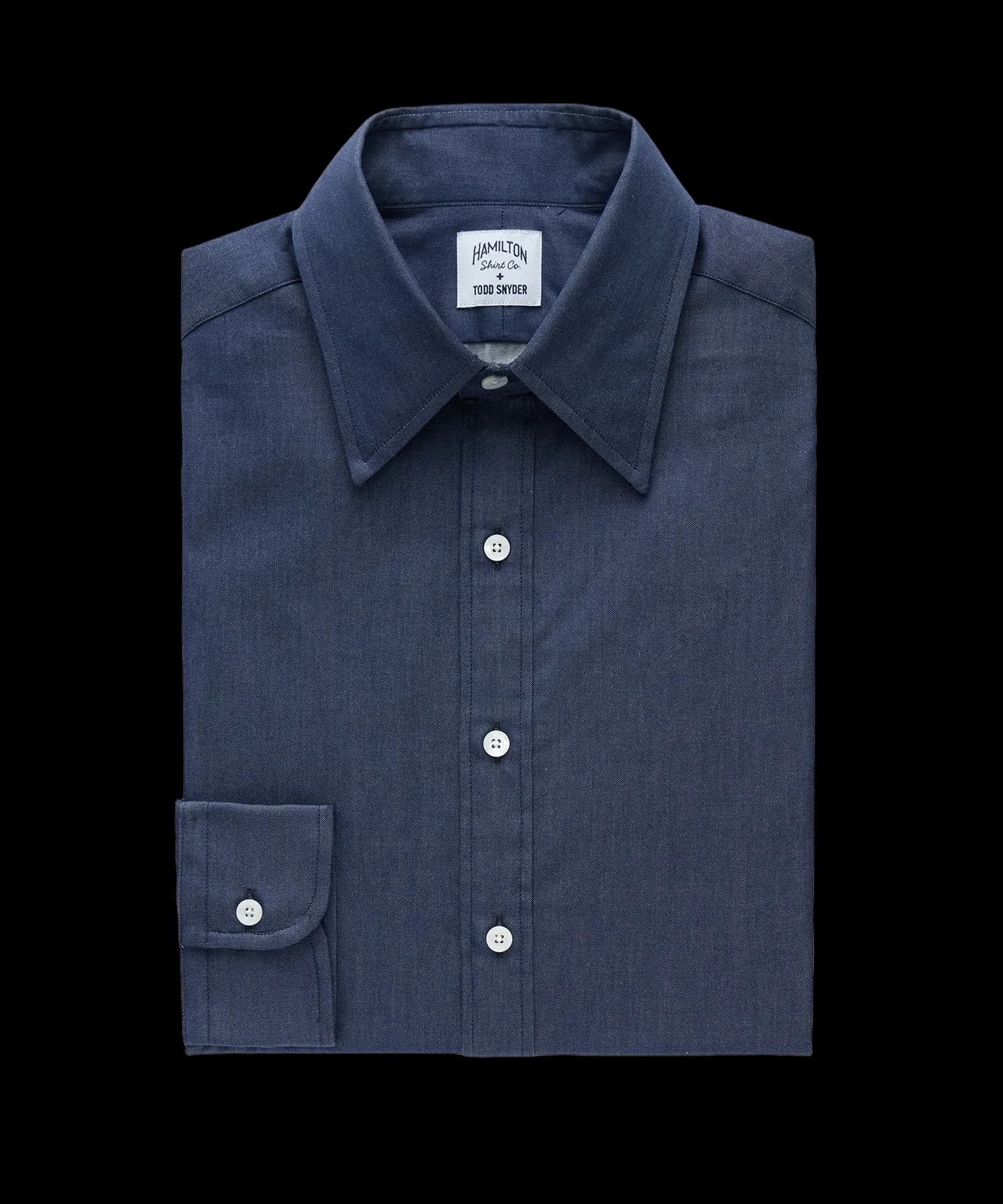 Hamilton + Todd Snyder Chambray Long Point Collar Dress Shirt
