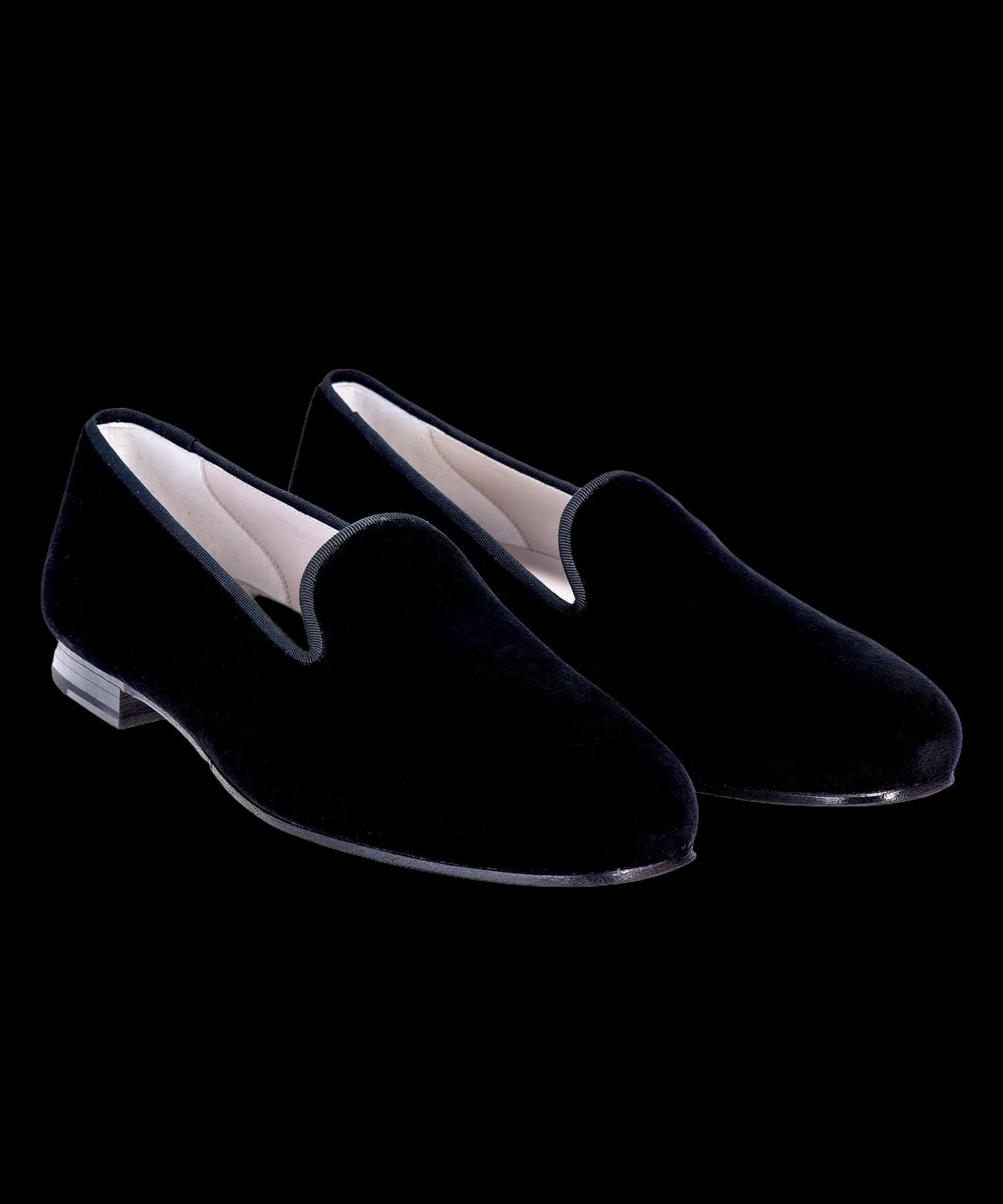 Stubbs & Wootton Black Velvet Slippers
