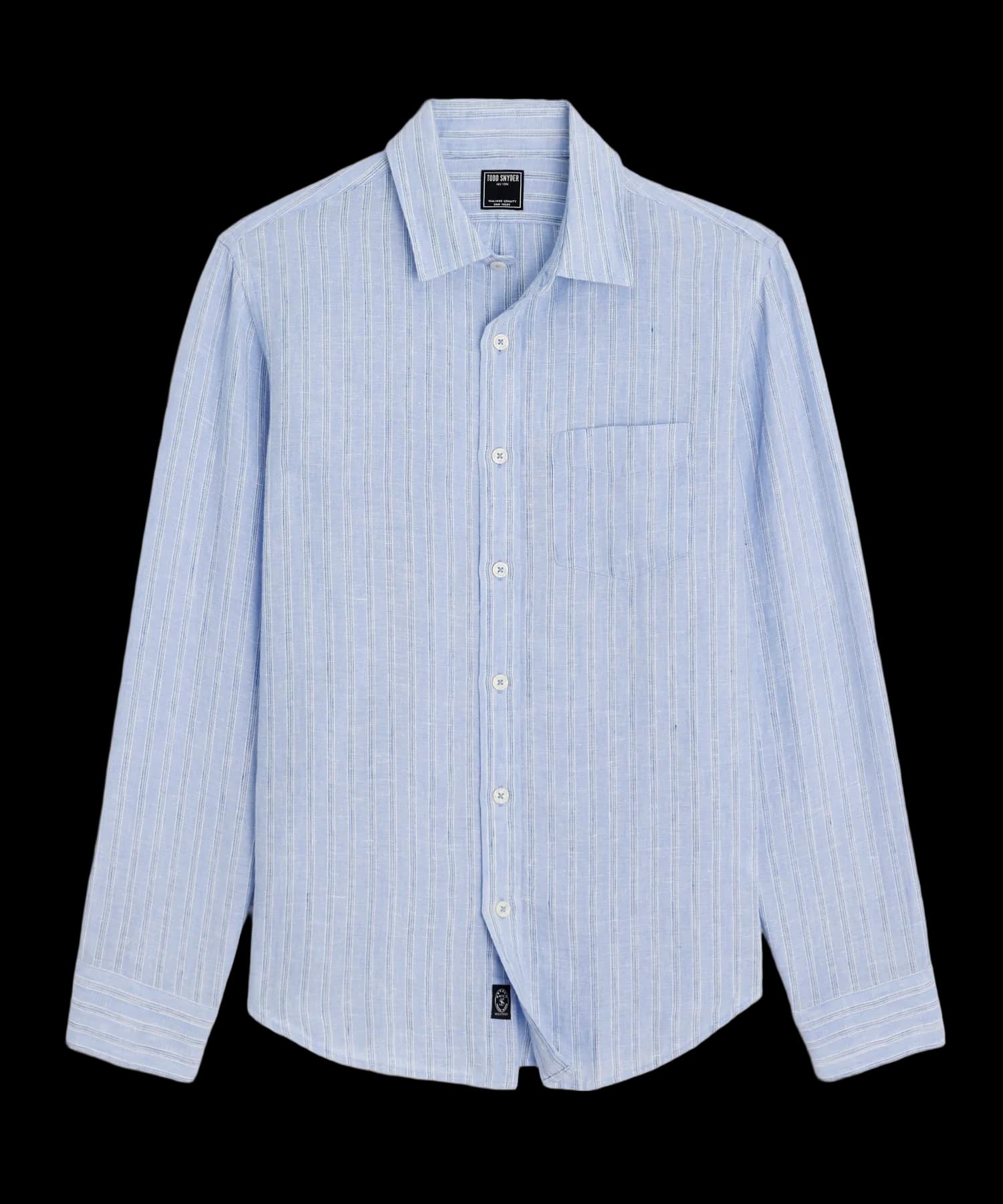 Slim Sea Soft Irish Linen Point Collar Shirt