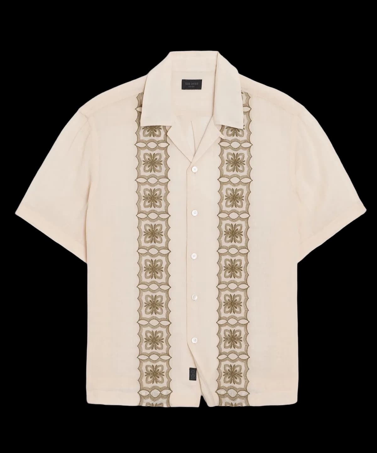 Embroidered Voile Capri Shirt