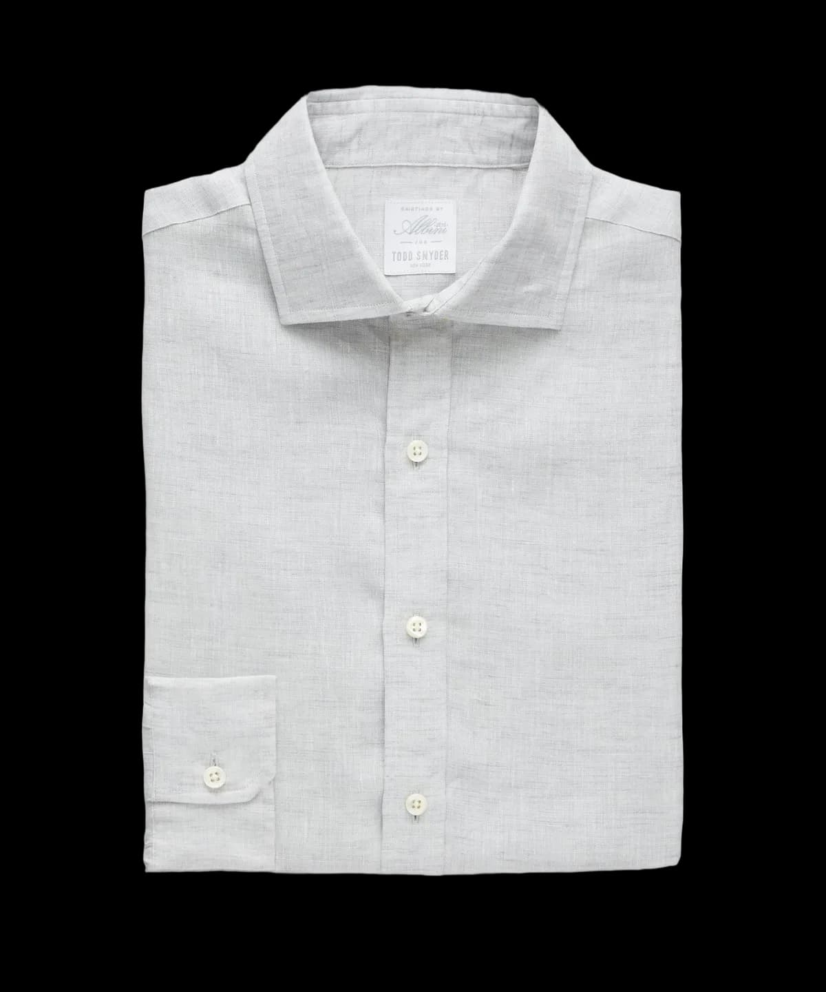 Italian Linen Spread Collar Dress Shirt