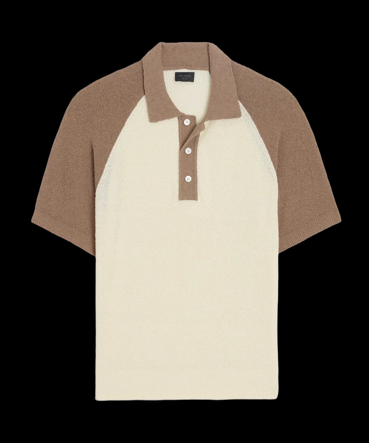 Raglan Bouclé Sweater Polo