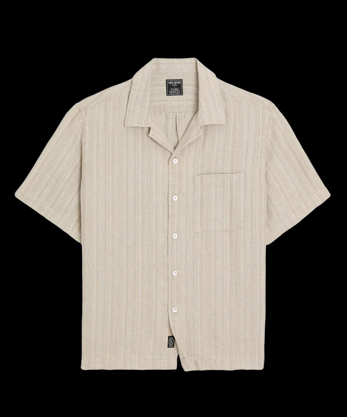 Textured Linen Capri Shirt